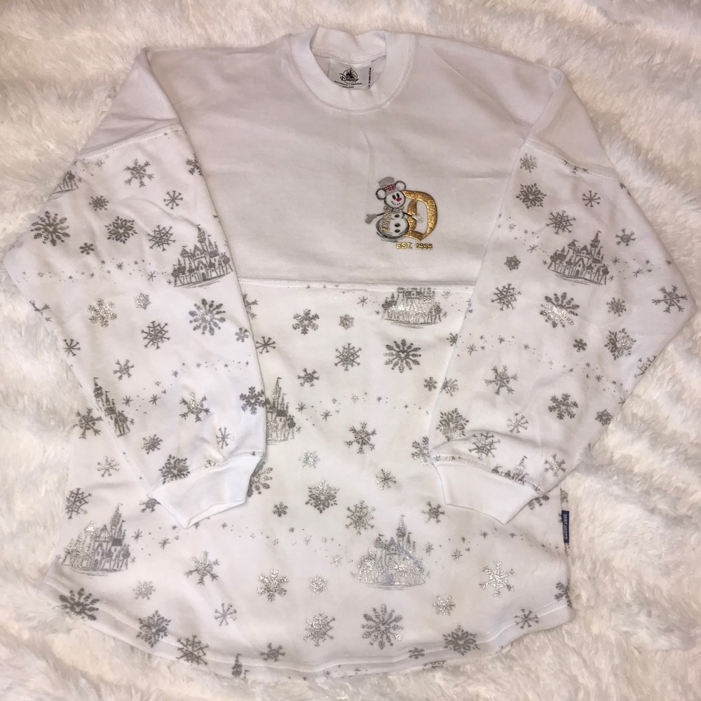 NWT Disneyland Holiday Silver Gold Spirit Jersey - Picture 5 of 9